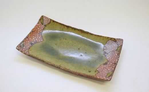 釉彩長角皿 和食器 長皿 陶芸品《受注制作》千葉県白井市20000雑貨・日用品食器・グラス