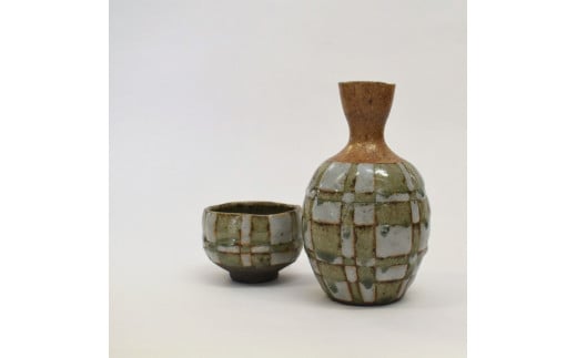 釉彩酒器セット 和食器 徳利 お猪口 陶芸品《受注制作》千葉県白井市33000雑貨・日用品食器・グラス