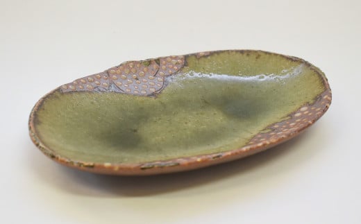 釉彩オーバル皿 和食器 お皿 長皿 陶芸品《受注制作》千葉県白井市17000雑貨・日用品食器・グラス