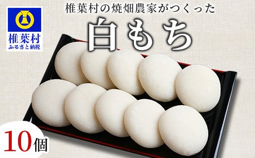 焼畑農家がつくった 白もち 10個【日本三大秘境の地「椎葉村」からお届け】[ 宮崎県 宮崎 椎葉村 椎葉 餅 もち モチ 白餅 セット しろもち 焼き餅 焼餅 お雑煮 雑煮 正月 お祝い 祝い 美味し