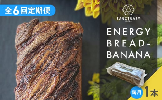 【全6回定期便】エナジーブレッド・バナナ 約540g /  パン ぱん  菓子パン スイーツ グルテンフリー 小麦不使用 白砂糖不使用 有機バナナ 平飼い卵 ヘルシー 低GI ココナッツシュガー グラス
