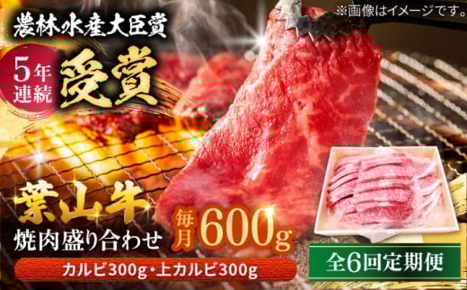 【農林水産大臣賞 5年連続受賞歴有】【全6回定期便】 葉山牛 焼肉用上カルビ300g焼肉用カルビ300g / 牛肉 牛 肉 お肉 国産 赤身肉 やきにく 焼き肉 カルビ かるび 上カルビ 上かるび BBQ ブラン