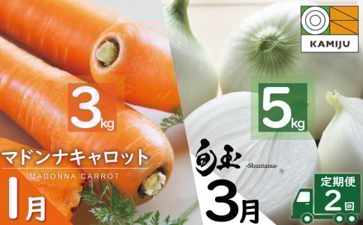 <フジテレビ『どっちのふるさと?』で紹介されました!>にんじん 新玉ねぎ 定期便 2回 旬の美味しい季節にお届け マドンナキャロット 旬玉 人参 ニンジン 旬玉 玉ねぎ たまねぎ 野菜