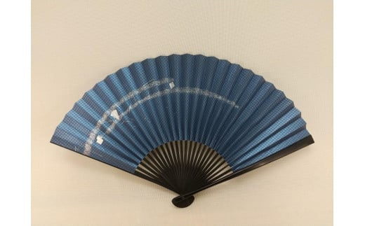 8寸25間  黒染骨  紺地銀箔散らし  紳士用愛知県名古屋市21000衣類・装飾品・工芸品その他 装飾品・工芸品
