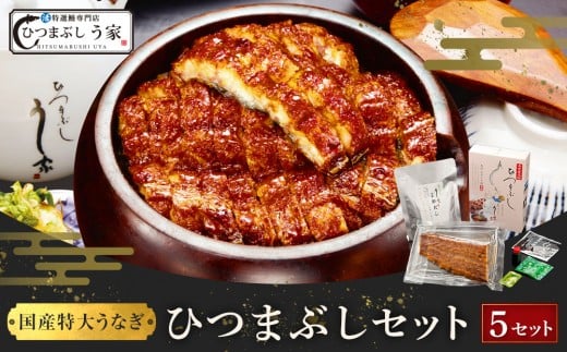 国産特大うなぎ ひつまぶしセット(5セット)愛知県名古屋市42000魚介・海産物うなぎ