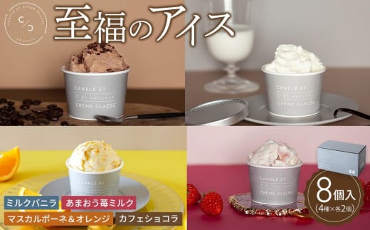 【世界ジェラート騎士手作りの】至福のアイス 8個入り愛知県名古屋市18000菓子・スイーツアイス・ジェラート