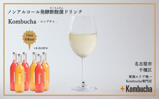 美味しく楽しめる!+KombuchaのKombucha6本セット愛知県名古屋市100000お茶・飲料お茶