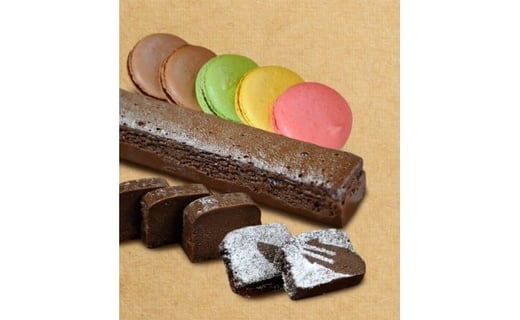 マカロンとショコラテリーヌのセット 洋菓子 ギフト 詰め合わせ スイーツ セット 高級 チョコレート テリーヌ ショコラ 濃厚 しっとり カカオ50% マカロン 5種 ゆず 父の日 プレゼント 贈り
