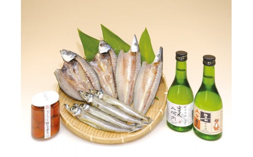【安芸の特選ギフトセット】里帰り気分を味わう家呑みセット 日本酒 純米酒 純米吟醸 地酒 干物 ひらき ピクルス おつまみ セット 贈り物 ギフト 母の日 父の日 敬老の日 誕生日 お中元 お