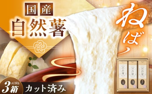 【伊勢神宮外宮奉納品】自然薯 小箱(180g)×3の詰合せ / 自然薯 じねんじょ とろろ 山芋 やまいも 簡単 美味しい 健康 レシピ 栄養 効果アレンジ お取り寄せ 自然薯 とろろ 山芋 やまいも ギ