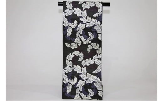 【西陣活性化を応援!】西陣織袋帯(咲紗 あざみ更紗 黒)京都府京都市500000衣類・装飾品・工芸品その他 装飾品・工芸品
