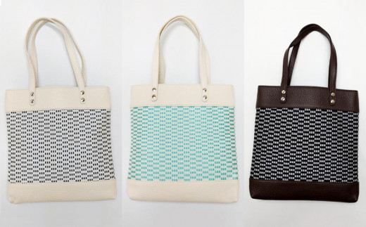 【Kyoto SILK Hannari】オリジナルトート(白藍・白エメグリーン・黒グレー)京都府京都市26000衣類・装飾品・工芸品鞄・バッグ