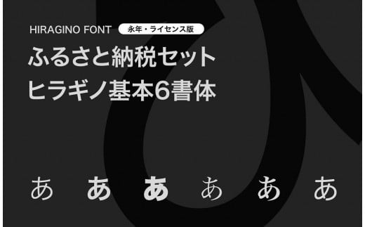 【ヒラギノフォント】ふるさと納税セット ヒラギノ基本6書体(ライセンス版)SCREEN京都府京都市84000電化製品パソコン・周辺機器