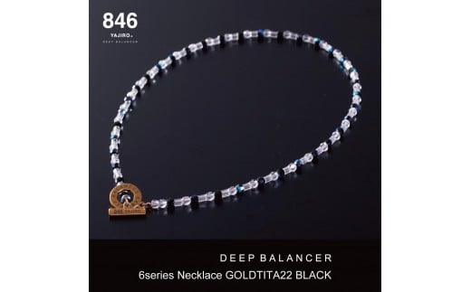 【846YAJIRO】〔スポーツネックレス〕6シリーズ ネックレス GOLD TITA22【BLACK】(LLサイズ52センチ)京都府京都市200000衣類・装飾品・工芸品アクセサリー