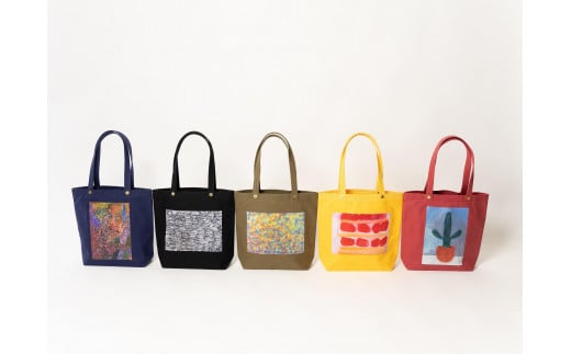 【京都館発・限定企画かばん】一澤信三郎×へラルボニーコラボ 縦型トートバッグ(全5種)【カラー:黄色】京都府京都市70000衣類・装飾品・工芸品鞄・バッグ