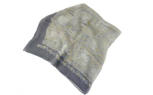 【京都丸紅】V&Aシルクオーガンジーショール(グレー)京都府京都市220000衣類・装飾品・工芸品その他 装飾品・工芸品