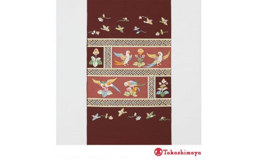 【龍村美術織物】龍村錦帯 袋帯 木画インコ エンジ【高島屋選定品】京都府京都市5000000衣類・装飾品・工芸品その他 装飾品・工芸品