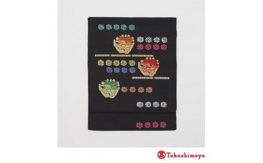 【龍村美術織物】龍村錦帯 なごや帯 くじゃく文 黒【高島屋選定品】京都府京都市1700000衣類・装飾品・工芸品その他 装飾品・工芸品