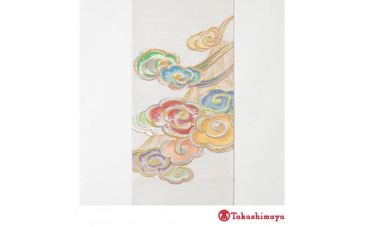 【龍村美術織物】龍村錦帯 袋帯 瑞雲麗峰錦 白×銀杢【高島屋選定品】京都府京都市7400000衣類・装飾品・工芸品その他 装飾品・工芸品