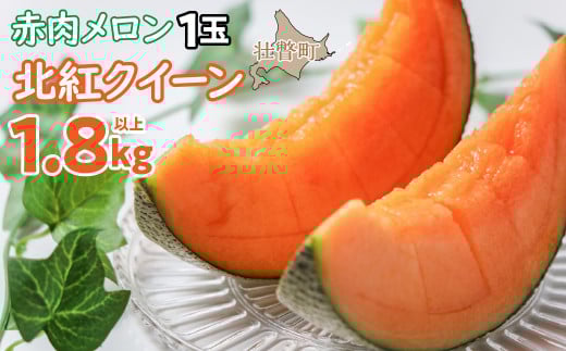 <2026年7月上旬よりお届け>北海道壮瞥産 赤肉メロン「北紅クイーン」1玉入り約1.8kg以上  【 ふるさと納税 人気 おすすめ ランキング メロン めろん 北紅クイーン 果物 甘い 赤肉 北海道 壮