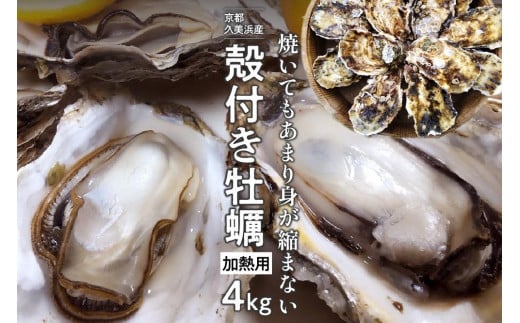 京都・久美浜産 殻付き牡蠣 4kg(40個前後)【加熱用】牡蠣ナイフ付 人気 国産 正規品 大粒 肉厚 養殖牡蠣 ふるさと 納税 牡蠣 牡蛎 ふるさと 納税 かき カキ 海鮮 貝 海のミルク 殻付き