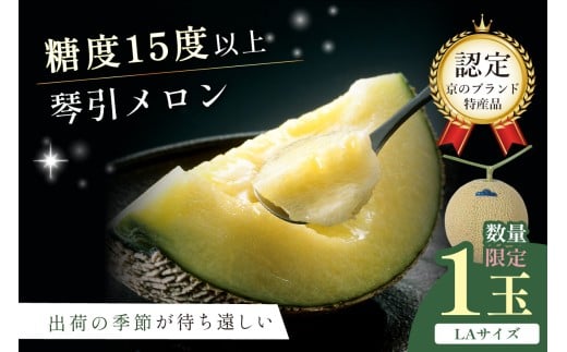 【先行予約/数量限定950】京のブランド産品 京たんごメロン 琴引メロン LAサイズ 1玉(2026年6月下旬〜発送) JK00023京都府京丹後市9000果物・フルーツメロン・スイカ