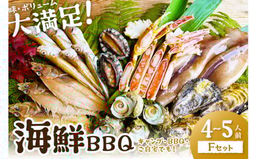 【先行予約】大満足!京丹後・海鮮BBQ Fセット 豪華盛り合わせ 生ズワイガニ アワビ付 7種23品(4〜5人前)(2026年4月中旬〜発送) 魚介類 さざえ 蠑螺 カキ かき かに カニ ずわい蟹