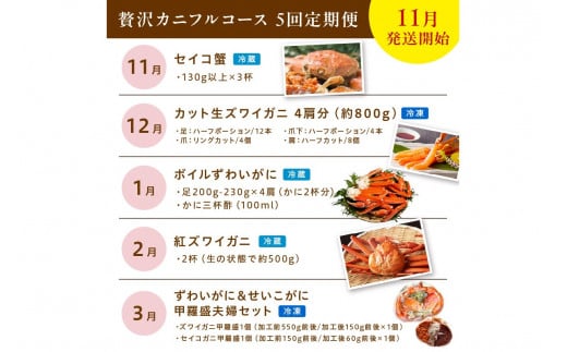 店主厳選!おすすめ贅沢カニフルコース(セイコ蟹3杯・カット生ズワイガニ4肩・ボイルズワイガニ4肩・ベニズワイ蟹2杯・甲羅盛夫婦セット)海鮮 定期便 カニ 定期便 海鮮 頒布会 YK00239