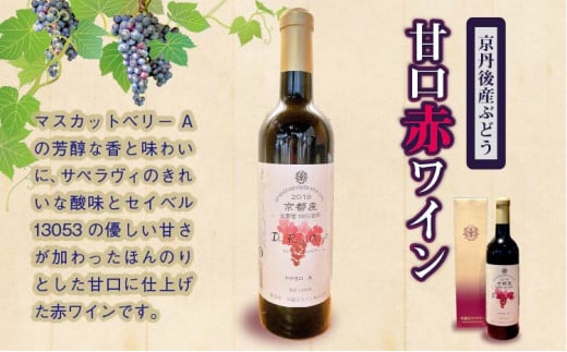 【天橋立ワイン】日本ワインコンクール受賞のワイナリーからお届け/京丹後産ぶどうを醸造した甘口の赤ワイン 720ml 天橋立ワイナリー 飲料 アルコール ワイン 赤ワイン 葡萄 ぶどう ブ