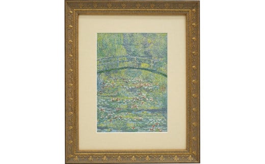 西陣織額「すいれん」モネ 丹後ちりめんのまち【京都・京丹後】・工芸品・絵画・アート・西陣織・日本画・織物・芸術品・アートパネル・伝統工芸・インテリア 雑貨 NB00017京都府京丹