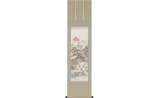 西陣織掛軸「昇運十福図」 丹後ちりめんのまち【京都・京丹後】工芸品・絵画・アート・京都 京丹後・織物・芸術品・アートパネル・伝統工芸 NB00028京都府京丹後市700000衣類・装飾品