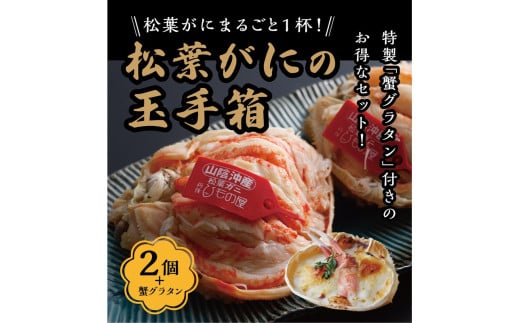 松葉ガニ玉手箱 2個セット(ガニグラタン/かに酢付き) OD00148京都府京丹後市48000魚介・海産物カニ