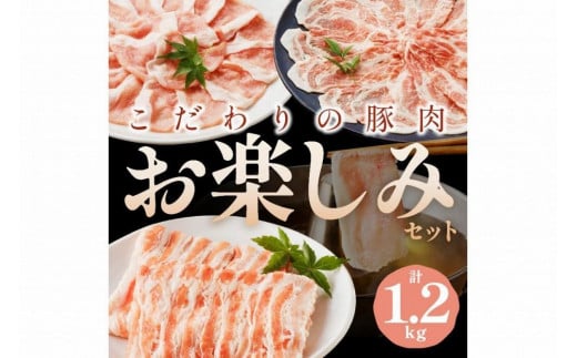 京都産こだわりの豚肉 お楽しみセット 1.2kg(ロースまたは肩ローススライス300g×2パック、バラスライス300g×2パック) 国産 豚肉スライス 京丹後 ロース 肩ロース ろーす スライス バラ