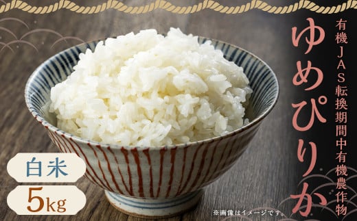 【令和7年産】有機JAS転換期間中有機農産物 らんこし産 ゆめぴりか 5kg(中村農場)お米 米 精米 【2025年10月上旬〜2026年7月下旬発送予定】北海道蘭越町29000米・パン白米