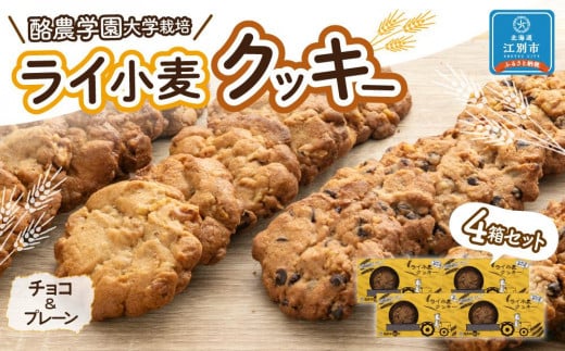 ライ小麦クッキー4箱セット北海道江別市15000菓子・スイーツ焼き菓子