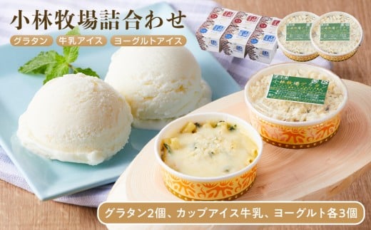 小林牧場グラタン2個、カップアイス牛乳、ヨーグルト各3個北海道江別市16000鍋セット・総菜・加工食品総菜