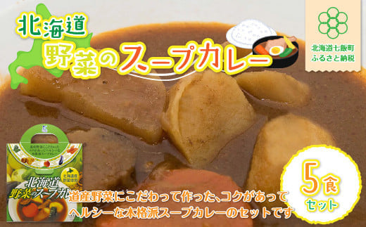 北海道野菜のスープカレー5食セット 北海道産野菜使用 ふるさと納税 人気 おすすめ ランキング 野菜のスープカレー スープカレー 北海道名物 北海道 七飯町  NAO019北海道七飯町12000鍋セット
