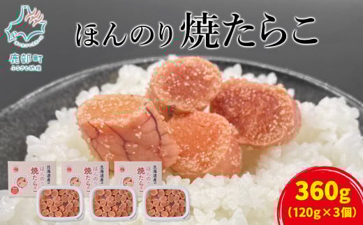 【丸鮮道場水産】北のハイグレード食品2021認定 北海道産 ほんのり焼たらこ 120g×3個(360g)北海道鹿部町7000魚介・海産物明太子・その他魚卵