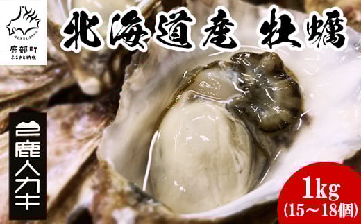 【北海道産】牡蠣 殻付き 1kg (15〜18個) 生食 生牡蠣 生カキ 生かき北海道鹿部町15000魚介・海産物貝類