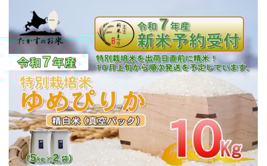 【令和7年産】 ゆめぴりか (精白米) 北海道 米 を代表する人気の品種 真空パック 5kg×2袋 10kg 北海道 鷹栖町 たかすのお米 米 コメ こめ ご飯北海道鷹栖町46000米・パン白米
