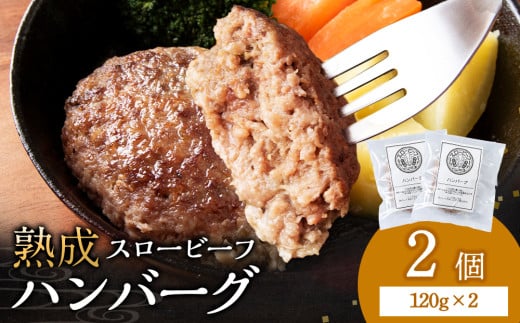 放牧牛 スロービーフ ハンバーグ 120g 2個(計240g) 杉山牧場 北海道 浜頓別 肉 牛 牛肉 ウエットエイジング北海道浜頓別町4000肉牛肉