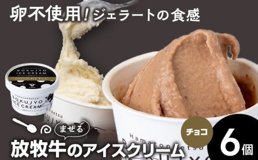 放牧牛 アイスクリーム6個(チョコ) 【池田牧場】北海道浜頓別町10000菓子・スイーツアイス・ジェラート