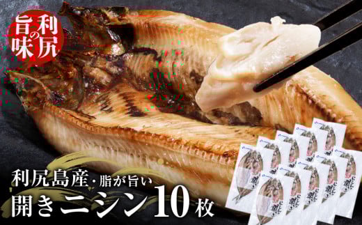 北海道 利尻島産 開きニシン10枚<利尻漁業協同組合>北海道利尻富士町12000魚介・海産物干物
