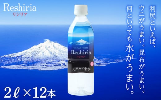 天然ケイ素水 リシリア(2L×12本)北海道利尻富士町15000お茶・飲料水・ミネラルウォーター