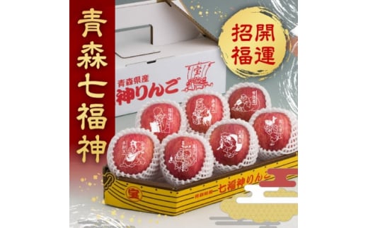 <令和7年産・先行予約>縁起の良い七福神をお届けします!<青森県産七福神りんご サンふじ>【1405715】青森県黒石市15000果物・フルーツりんご・梨