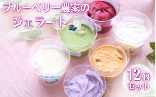 ブルーベリー農家のジェラート 12個パック(自家製ミニソース付き)/ ジェラート シャーベット アイス アイスクリーム デザート スイーツ スウィーツ カップアイス KOZENJIcaf?岩手県平泉町240