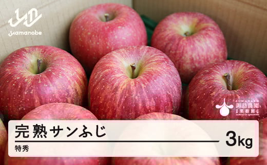 《先行予約》2025年 山形県産 完熟 サンふじ りんご 特秀品 3kg 7〜12個 2025年12月上旬から順次発送 リンゴ フルーツ F20A-902山形県山辺町10000果物・フルーツりんご・梨