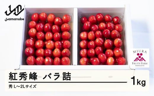 《先行予約》2026年 山形県産 令和8年産 さくらんぼ 紅秀峰 バラ詰 1kg 秀 L〜2L ※沖縄・離島への配送不可  F20A-922山形県山辺町28000果物・フルーツさくらんぼ