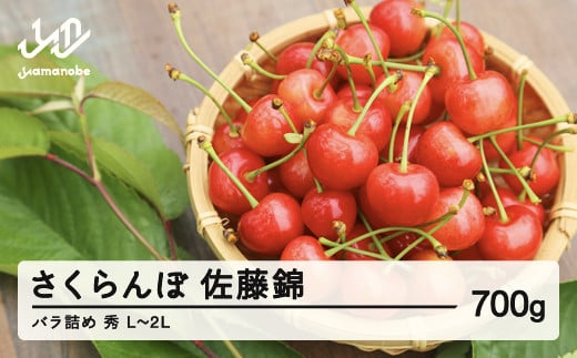 ≪先行予約≫ 2026年 山形県産 さくらんぼ 佐藤錦 バラ詰め 700g 秀 L〜2L混合 2026年6月中旬頃から順次発送 サクランボ フルーツ くだもの 果物 F21A-433山形県山辺町17000果物・フルーツさくらん