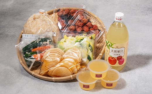 ふる里の味セット 特産品 おまかせ 詰め合わせセット 梅干し 玄米 ? 漬物 リンゴ ジュース ゼリー ※沖縄・離島への配送不可 oi-stfsx山形県山辺町12000鍋セット・総菜・加工食品その他 鍋セッ